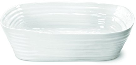 Portmeirion Sophie Conran Rectangular Roasting Dish, Porcelain, White, 23.3 x 29.6 x 7.36 cm