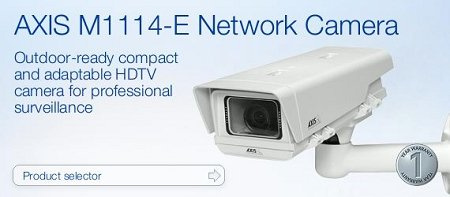 Axis 0432-001 - M1114-E HD720p/1MP H.264 IP66 - DC-iris 2.8-8mm F1.2 CS mount - Warranty: 1Y