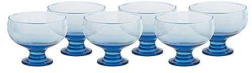 Eiscremeglas Eisbecher Desserschale blau Puro Colori 6er-Set 320ml Gelato
