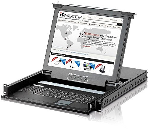 Console KVM (Monitor, Tastiera, Touchpad) 17'' per Rack 19 pollici