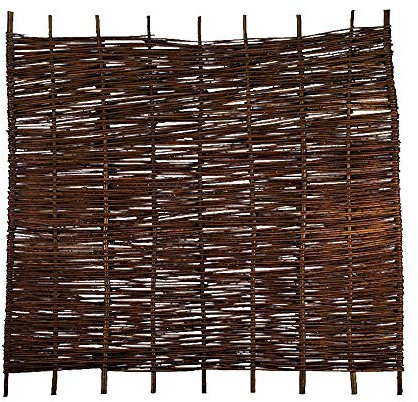 Haselnuss-Zaun/Sichtschutz aus Haselnuss-Holz im Maß 180 x 180 cm (Breite x Höhe) als robuster Flechtzaun/Gartenzaun aus Natur-Material im Garten