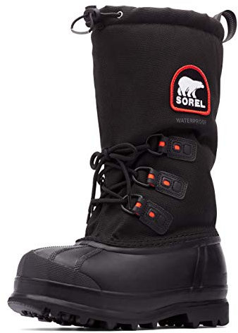 Sorel Glacier Xt, Scarponcini Donna, Nero (Black/Red Quartz), 36 EU