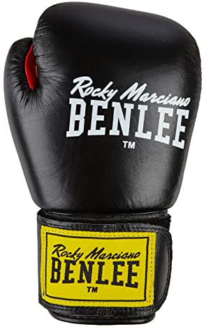 BENLEE Boxhandschuhe aus Leder Fighter 10 oz, Black/Red