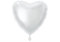 Herzförmiger Folien-Luftballon - 45 cm - Weiß