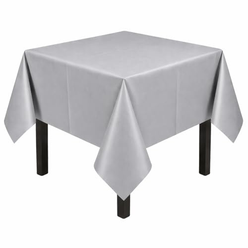 Square Paper Tablecovers Silver 90Cm For Themed Party Decorations & Tableware Accessory