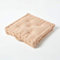 HOMESCAPES Coussin de Chaise de Couleur Beige Fait en 100% Coton de 40x40 cm pour Chaise de Salon et Chaise de Jardin