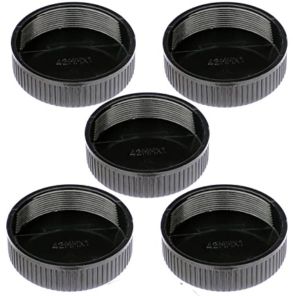 (5 Packs) Fotasy Lens Rear Caps for M42 42mm Screw Mount Lens, M42 Lens Cap, M42 Lens Rear Cap, 42mm Screw Mount Lens Cap, M42 End Cap, fits Pentax Takumar/MamiyaSekor/Helios M42 Lens, etc
