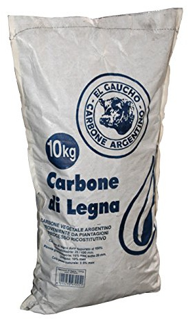 Sacco di carbonella 10 Kg per barbecue prodotta con legna vegetale