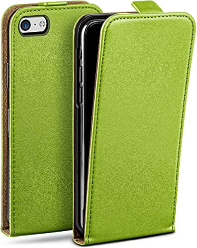 MoEx Housse à clapet à Fermeture aimantée Compatible avec iPhone 5c | Simili Cuir, Vert