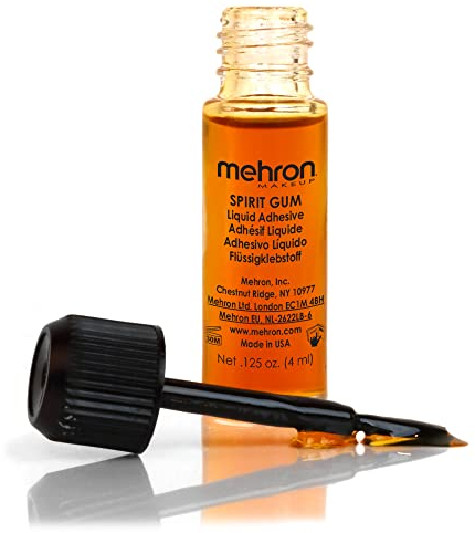 Mehron Make-up Spirit Gum | Spirit Gum Klebstoff | Spezial-Effekte, Cosplay, Halloween, Bühnen-Make-up | Professioneller Kosmetikklebstoff für Gesicht, Haut und Körper (4 ml)