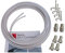 Low Profile WHITE Twin Satellite Coaxial Extension Cable DIY Kit - suitable for Sky Q, Sky HD and Sky+ (20m)