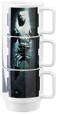 Star Wars 11-Oz Stacking Mugs - Princess Leia, Han Solo in Carbonite, and Lando