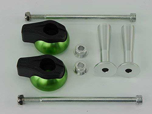 CNC Alu Sturzpads passend für Kawasaki Z750 / S 2004-2006 grün