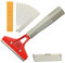 EHDIS Industry Grattoir avec 10 Lames, Grattoir Plancha ​pour Papier Peint, Grattoirs pour Vitre, pour Colle, Carrelage de fenêtre, Voiture, Miroir, Nettoyage, Rouge