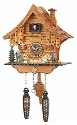 Trenkle Kuckucksuhr, Quarz, Schwarzwaldhaus, mit Musik, TU 471 QM