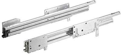Hettich 1059167 Systema TOP 2000 Quadro Duplex 45, Links, Einbautiefe 730 mm, silber