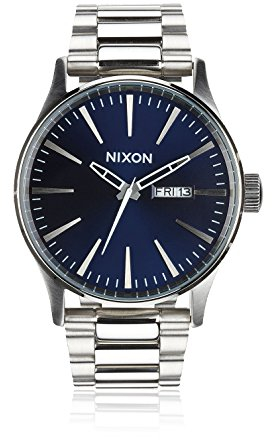 Nixon Armbanduhr Sentry Edelstahl Blue Sunray