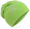 Miobo Kinder Slouch Beanie Mütze,Baumwolle,2Stern-Grün-M