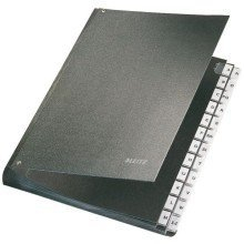 Leitz Pultordner A-Z, 24 F„cher, Hartpappe, schwarz