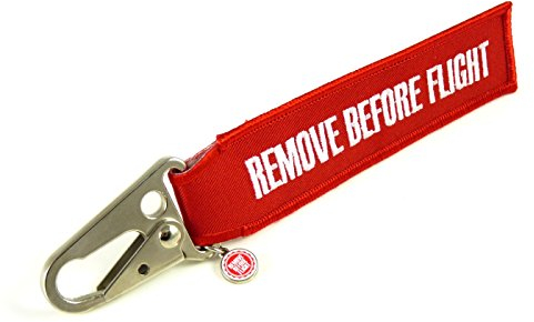 REMOVE BEFORE FLIGHT Flugzeug-Karabiner-Schlüsselanhänger - Remove Before Flight - 1 Stück