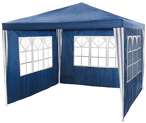 Pandamoto Waterproof Outdoor PE Garden Gazebo Marquee Canopy Party Tent (3x3, Blue)