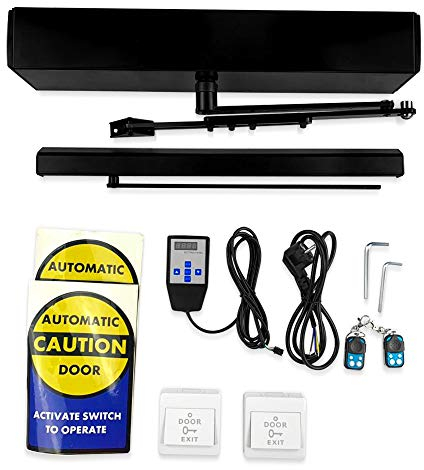 Olide Heavy Duty Automatic Commercial Swing Door Opener/Closer for Max Door Weight 440 lbs … (Black)