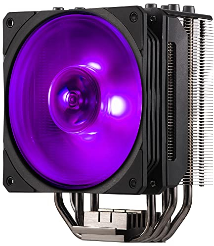 Cooler Master Hyper 212 RGB Black Edition Sistema Refrigeración, Elegante, Llamativo y Preciso, 4 Tubos de Calor Contacto Directo Continuo con Aletas, Ventilador SF120R RGB
