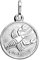 My Gold Damen Kinder Anhänger Sternzeichen Krebs Sterlingsilber 925 (Ohne Kette) Echtes Silber Ø 12mm Mini Rund Tierkreiszeichen Zodiac round A-07067-S913-Kre