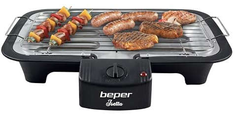 Beper BT.410 Barbecue Isetta-Griglia Elettrica in Acciaio, 2000 W