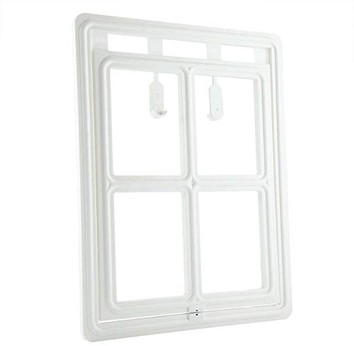 Gatera para gatos, 40 x 30 cm, puerta para gatos y perros, puerta basculante, puerta para mascotas, con parada automática para mosquiteras, marco para puerta, color
