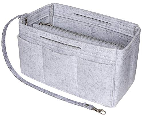 Soyizom Filz Handtasche Veranstalter einfügen, Tasche in Tasche Veranstalter einfügen Handtasche Liner, Tasche Veranstalter einfügen Fits Speedy 25-40, Neverfull (Hellgrau,X-Large)