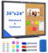 Kombinationstafel, 36 x 24 cm, magnetisches Whiteboard und Korktafel, trocken abwischbare Bulletin-Kombination für Zuhause, Büro, Klassenzimmer, 91 x 61 cm, Wandmontage, Memo-Nachricht