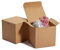 HOUSE DAY Cajas de regalo de cartón 10x10x10cm de papel Kraft con tapas para Crafting Cupcake (50) (Natural)