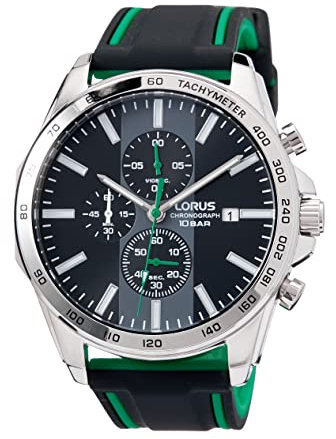 Lorus Herren Analog Quarz Uhr mit Silicone Armband RM349GX9