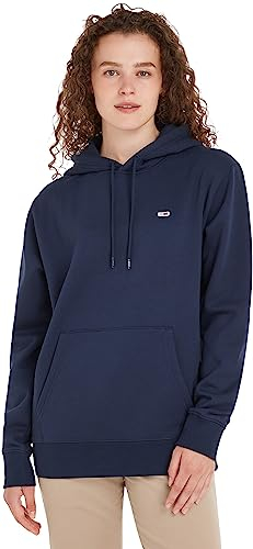 Tommy Jeans Tjm Regular Fleece Hoodie Dm0dm09593 Felpe con cappuccio, Blu (Twilight Navy), L Uomo