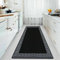 PHP Carpet Runners for Hallways Non-Slip Long & Wide Heavy Duty Plain Super Absorbent Area Rugs, Stair Carpet and Kitchen Anti-slip Floor Mats - Greeky Rug (Dark Grey & Cream, 80 x 300 cm-Long Runner)