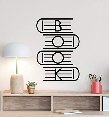 NSRJDSYT Buch Wandtattoo Eon Science Poster Buch Leseschild Büro Buch Zitat Vinyl Aufkleber Schulbibliothek Dekor Studie Wandbild 82x57cm