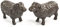Lot de 2 serre-livres en fonte ou butées de porte. Un lot de 2 moutons. Idéal pour un amoureux des animaux et un amateur de livres. Style rustique chic (lot de 2)