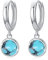 Türkis Creolen Ohrringe 925 Sterling Silber Türkis Klein Creolen für Damen Ohrringe Kreolen Kindertag Geschenk für Mädchen