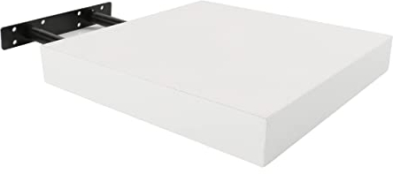 H HANSEL HOME Wandregal Schwebend Hängeregal 25x25x4cm weiße Farbe, Wandboard Bücherregal Regale Dekorativ maximale Belastung 5kg