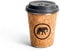 Elephant Box to-Go Cup | 350ml | Stainless Steel Reusable Coffee Cup/Travel Mug with Cork Sleeve & Silicone Lid | 100% Plastic Free (Grey)