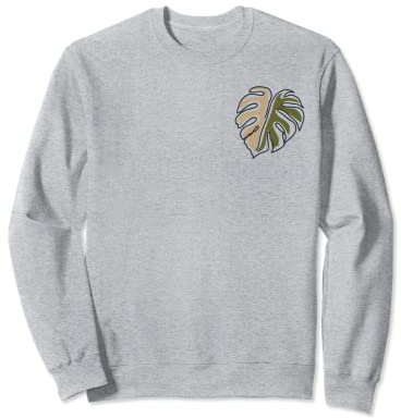 Monstera Leaf Monstera Deliciosa Pastell Strichkunst Sweatshirt
