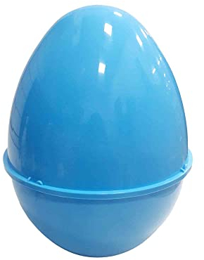 AQUILONE Coque d'œuf de Pâques surprise vide en plastique bleu, Oeuf de Pâques, Easter egg, Jouets et jeux pour enfants