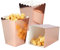 CC wonderland zone 24 Stück Popcorn Tüten Rosegold Klein,Mini Popcorn Behälter Kästen aus Papier für Partys