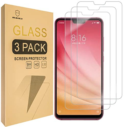 Mr.Shield Protector de Pantalla para Xiaomi Mi 8 Lite Cristal Vidrio Templado [3 Piezas] [9H Dureza] Anti-Arañazos