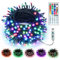 BrizLabs Weihnachtslichterkette Innen, 10M 100 LED USB Bunt Lichterkette Außen Farbwechsel RGB Weihnachtsdeko Aussen Wasserdicht mit Fernbedienung Timer für Garten Baum Zimmer Party Halloween