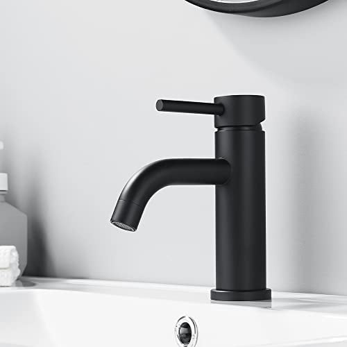 Decaura Wasserhahn Bad Schwarz Waschtischarmatur Armatur Badzimmer für kleines Waschbecken