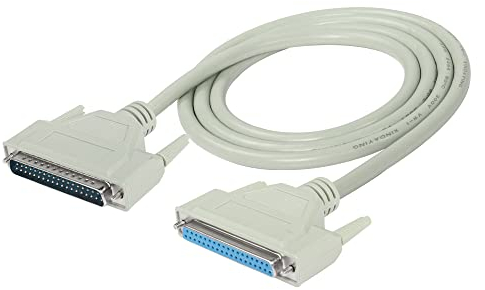 MEIRIYFA DB37 - Cable de extensión serie D-SUB de 37 pines macho a hembra para impresora, PC, redes de 1,5 m
