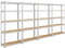 Yaheetech 4 x Étagère de Rangement 180 x 90 x 30 cm Étagère Garage à 5 Niveaux avec Cadre en Métal Tablette en Bois MDF Réglable en Hauteur Domicile Magasin Bureau Entrepôt Argenté
