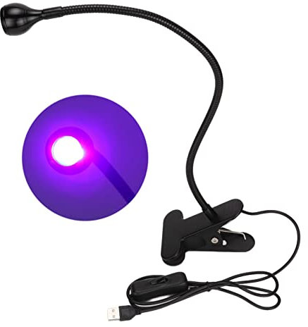 Lampada per polimerizzazione con colla UV, lampada per polimerizzazione con colla a raggi ultravioletti alimentata tramite USB 3W 5V con morsetto per strumento di riparazione per telefoni cellulari co